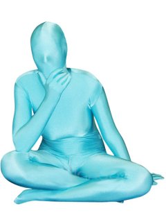 Cheap Azure Lycra Spandex Unisex Zentai Suit