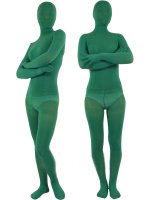 Cheap Dark Green Velvet Unisex Zentai Suit