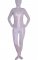 Cheap White Transparent Velvet Unisex Zentai Suit