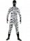 Cheap Zebra Stripe Shiny Metallic Unisex Zentai Suit