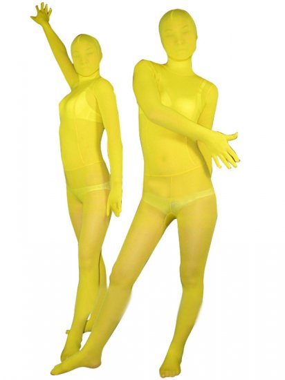 Cheap Yellow Velvet Unisex Zentai Suit - Click Image to Close