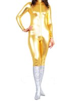 Cheap Gold Shiny Metallic Catsuit