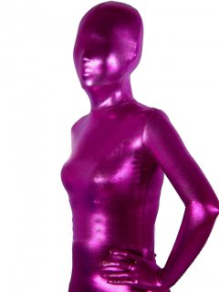 Cheap Heavy Red Pink Shiny Metallic Unisex Zentai Suit