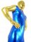 Cheap Blue & Gold Shiny Metallic Unisex Zentai Suit