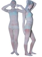 Cheap Silver Gray Velvet Unisex Zentai Suit