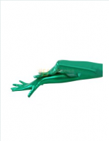 Cheap Shiny Metallic Green Shoulder Length Gloves