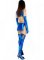 Cheap Blue Shiny Metallic Sexy Four-Set Costume