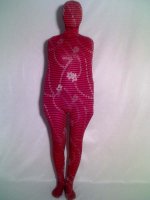 Cheap Red Unisex Velvet Zentai Suit