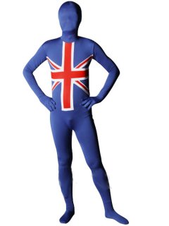 Cheap England Flag Pattern Unisex Lycra Zentai Suit