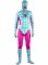 Cheap Lycra Spandex Cyan with Red Pink Spiderman Zentai Costume