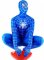 Cheap Lycra Spandex Blue Spiderman Zentai Costume White Stripes