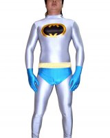 Cheap Lycra Spandex Unisex Batman Catsuit with Underwear and Glo