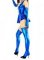 Cheap Blue Shiny Metallic Bowknot Mini Skirt Suit
