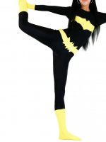 Cheap Lycra Spandex Black Batgirl with Yellow Pattern