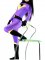 Cheap Lycra Spandex Purple and Black Unisex Catsuit