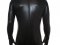 Cheap Black Shiny Metallic Unisex Zentai Suits