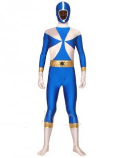 Cheap Blue And White Halloween The Terminator Lycra Spandex Supe