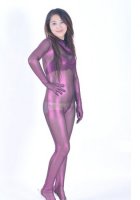 Cheap Purple Silk Unisex Zentai Suit