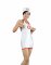 Cheap White color Lycra Spandex Sexy Suit