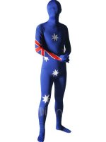 Cheap Pattern Of Australian Flag Unisex Lycra Zentai Suit