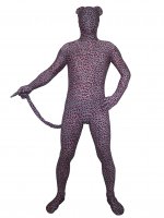 Cheap Red Leopard Lycra Unisex Zentai Suits