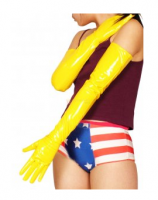 Cheap PVC Yellow Shoulder Length Gloves