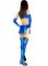 Cheap Blue Shiny Metallic Sexy Four-Set Costume