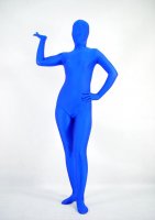 Cheap Blue Lycra Spandex Unisex Zentai Suit