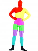 Cheap Rainbow Full Body Lycra Spandex Unisex Zentai Suit