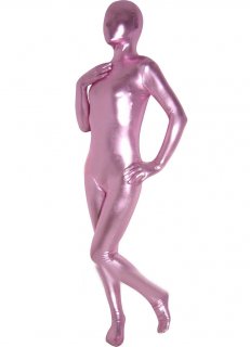 Cheap Purple Shiny Metallic Unisex Zentai Suit