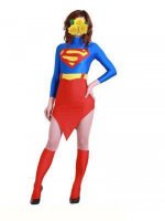 Cheap Blue red and yellow Spandex Lycra Zentai Costume