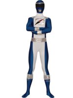 Cheap Blue And White Halloween Lycra Spandex Super Hero Costume