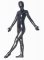 Cheap Silver Gray Shiny Metallic Unisex Zentai Suit