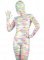 Cheap White with Seven- Colour Shiny Metallic Unisex Zentai Suit