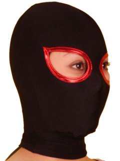 Cheap Black Open Eye Lycra Spandex Hood