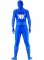 Cheap Lycra Spandex Blue Spiderman Zentai Costume White Stripes