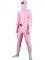 Cheap Pink & White Lycra Spandex Unisex Zentai Suit