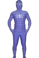 Cheap Purple Blue Spidrerman Zentai Costume Suit Outfit Zentai W