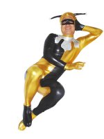 Cheap Yellow And Black Shiny Metallic Unisex Zentai Suit