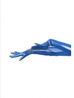 Cheap PVC Blue Shoulder Length Gloves