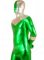 Cheap Silver & Green Shiny Metallic Unisex Zentai Suit