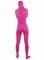 Cheap Fuchsia Red Unisex Lace Zentai Suit