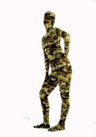 Cheap Camouflage Lycra Spandex Unisex Zentai Suit 2