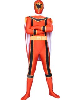 Cheap Red Power Rangers Spandex Lycra Super Hero Costume