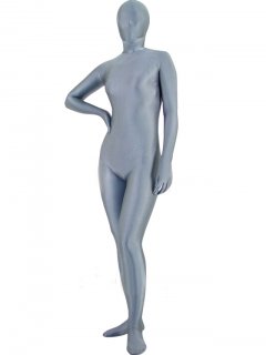 Cheap Deep Gray Lycra Spandex Unisex Zentai Suit