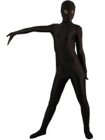 Cheap Brown Lycra Spandex Unisex Zentai with Eyes Open