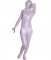 Cheap White Velvet Unisex Zentai Suit