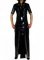 Cheap Black Short Sleeves PVC Maxi Dress