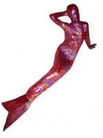 Cheap Mermaid Trumpet Unisex Shiny Metallic Zentai Suit