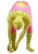 Cheap Full Body Lycra Spandex Yellow with Pink Spiderman Costume